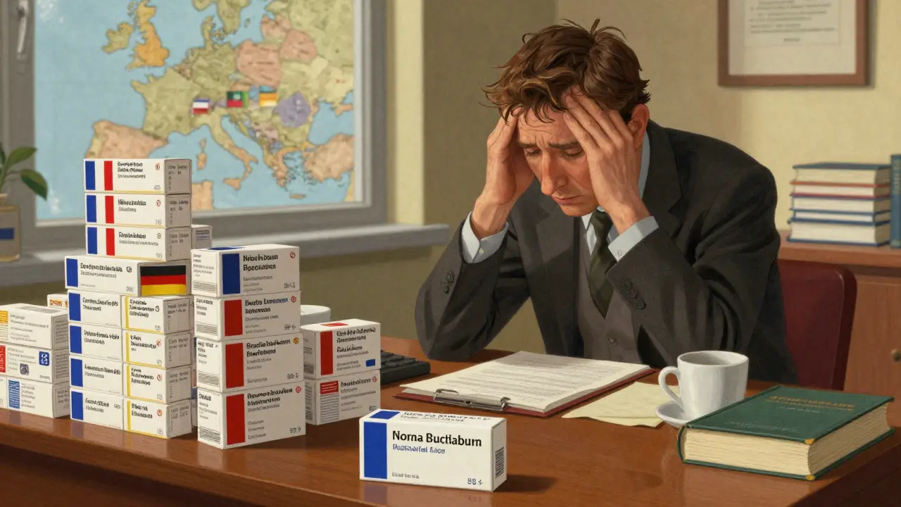 Translator overwhelmed by multilingual drug labels for European market